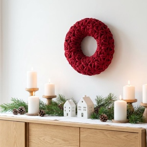 Horgolt koszorú - karácsony - adventi díszek - adventi koszorú - Meska.hu