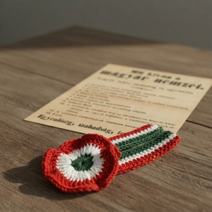 Horgolt kokárda - ékszer - kitűző és bross - Meska.hu