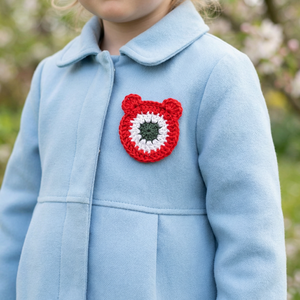 Horgolt kokárda - Meska.hu