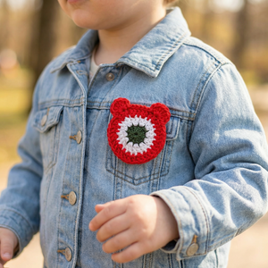 Horgolt kokárda - ékszer - kitűző és bross - Meska.hu