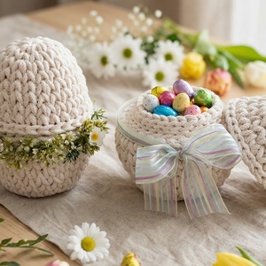 Horgolt tojás tároló - ünnepi díszek, dekorációk - húsvéti díszek és dekorációk - húsvéti asztaldíszek - Meska.hu