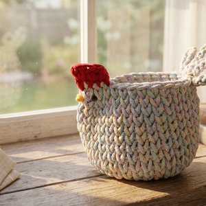 Horgolt tyúkocska, Ünnepi díszek, dekorációk, Húsvéti díszek és dekorációk, Húsvéti asztaldíszek, , MESKA