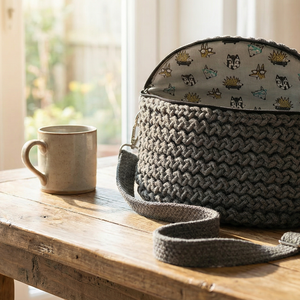 Horgolt crossbody - táska & tok - kézitáska & válltáska - vállon átvethető táska - Meska.hu