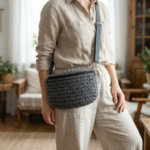 Horgolt crossbody - táska & tok - kézitáska & válltáska - vállon átvethető táska - Meska.hu