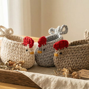 Horgolt tyúkocskák - Meska.hu