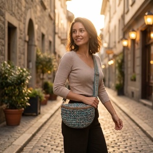 Horgolt crossbody - táska & tok - kézitáska & válltáska - vállon átvethető táska - Meska.hu