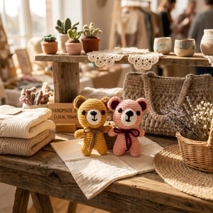 Mini macik, Táska & Tok, Kulcstartó & Táskadísz, Kulcstartó, Horgolás, Varrás, MESKA