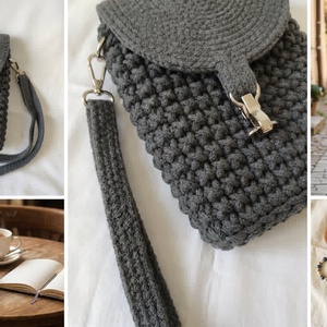 Mini crossbody táska - táska & tok - kézitáska & válltáska - vállon átvethető táska - Meska.hu