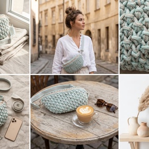 Horgolt crossbody - táska & tok - kézitáska & válltáska - vállon átvethető táska - Meska.hu