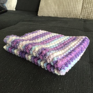 Babatakaró, horgolás, lila melír - otthon & életmód - babaszoba, gyerekszoba - babatakaró, gyerek pléd - Meska.hu