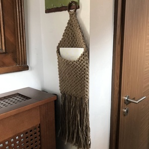 Levéltartó, makramé kávébarna, Otthon & Életmód, Tárolás & Rendszerezés, Fali tároló, Csomózás, MESKA