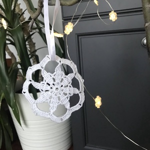  Karácsonyi dísz fehér csillag - karácsony - karácsonyi lakásdekoráció - karácsonyfadíszek - Meska.hu