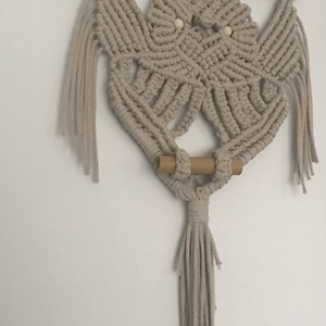 Falidísz, makramé, világosbarna - otthon & életmód - dekoráció - fali és függő dekoráció - falra akasztható dekor - Meska.hu