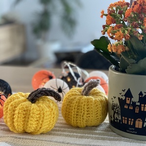 Horgolt haloweeni dísztök, Otthon & Életmód, Dekoráció, Halloween, Halloweeni tök, Horgolás, MESKA