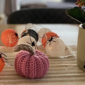 Horgolt haloweeni dísztök - otthon & életmód - dekoráció - halloween - halloweeni tök - Meska.hu