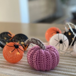Horgolt haloweeni dísztök - otthon & életmód - dekoráció - halloween - halloweeni tök - Meska.hu