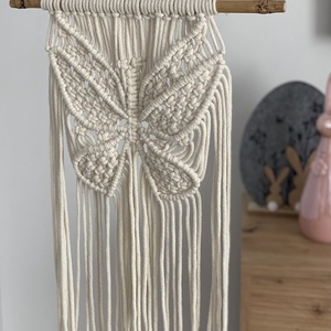 Falidísz, makramé, krém színű - otthon & életmód - dekoráció - fali és függő dekoráció - falra akasztható dekor - Meska.hu