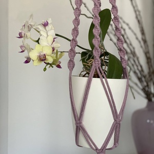 Virágtartó, makramé, llia - otthon & életmód - virágdekoráció - virágtartó - függő virágtartó - Meska.hu