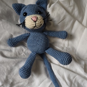 Cirmi, a kék cica, Játék & Sport, Plüssállat & Játékfigura, Cica, Horgolás, MESKA