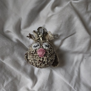 Cirmos bagoly kulcstartó, Táska & Tok, Kulcstartó & Táskadísz, Kulcstartó, Horgolás, MESKA