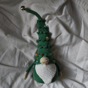 Karácsonyi csilingelős manó, Karácsony, Karácsonyi lakásdekoráció, Karácsonyfa, grincsfa, Horgolás, MESKA