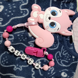 Pink mókus rágcsalánc, Játék & Sport, 3 éves kor alattiaknak, Rágóka, Csomózás, MESKA