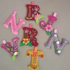 Monogramok, Otthon & Életmód, Betű & Név, Dekoráció, Patchwork, foltvarrás, Hímzés, MESKA