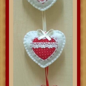 Karácsonyi szívek - karácsony - Meska.hu