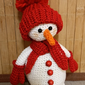 Hóember (amigurumi), Karácsony, Adventi díszek, Adventi asztaldísz, Horgolás, MESKA