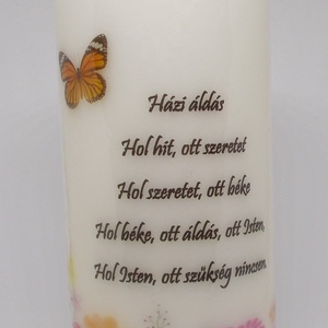 HÁZI ÁLDÁS gyertyákon - gyertya - Meska.hu