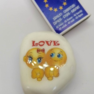 smiley emoji kavics - 4. - otthon & lakás - dekoráció - asztal és polc dekoráció - kavics & kő - Meska.hu