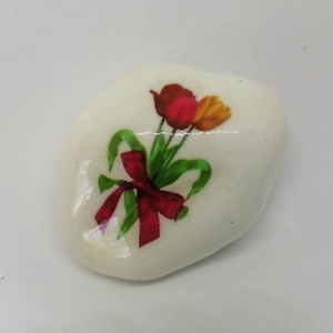 virágos kavics - tulipáncsokor, Otthon & Lakás, Dekoráció, Asztal és polc dekoráció, Kavics & Kő, Decoupage, transzfer és szalvétatechnika, Meska