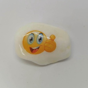 smiley emoji kavics - 5. - otthon & lakás - dekoráció - asztal és polc dekoráció - kavics & kő - Meska.hu