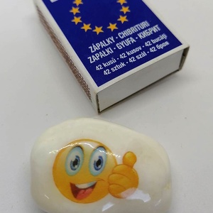 smiley emoji kavics - 5. - otthon & lakás - dekoráció - asztal és polc dekoráció - kavics & kő - Meska.hu