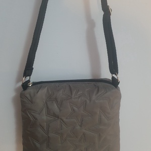 Szürke csillagos táska - táska & tok - kézitáska & válltáska - vállon átvethető táska - Meska.hu