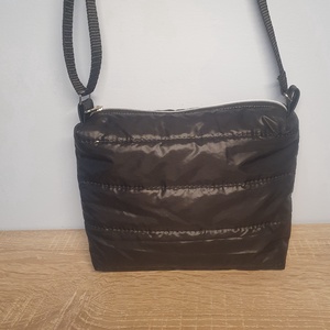 Fekete steppelt táska - táska & tok - kézitáska & válltáska - vállon átvethető táska - Meska.hu