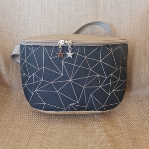 Oldaltáska barna-fekete mintás, Táska & Tok, Kézitáska & válltáska, Vállon átvethető táska, Varrás, MESKA