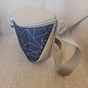 Oldaltáska barna-fekete mintás - táska & tok - kézitáska & válltáska - vállon átvethető táska - Meska.hu