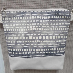 Bézs-mintás oldaltáska, Táska & Tok, Kézitáska & válltáska, Vállon átvethető táska, Varrás, MESKA