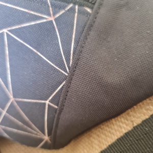 Övtáska fekete-geometriai mintás - táska & tok - övtáska - Meska.hu