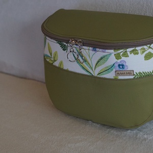 Oldaltáska olívazöld-mintás - táska & tok - kézitáska & válltáska - vállon átvethető táska - Meska.hu