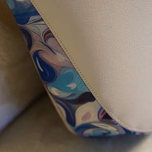 Oldaltáska mandula-kék mintás - táska & tok - kézitáska & válltáska - vállon átvethető táska - Meska.hu