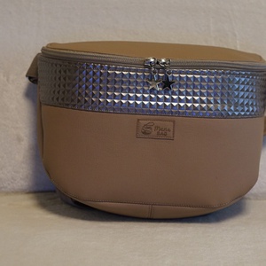 Oldaltáska barna-piramis mintás, Táska & Tok, Kézitáska & válltáska, Vállon átvethető táska, Varrás, MESKA