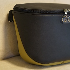 Oldaltáska fekete-olíva zöld, Táska & Tok, Kézitáska & válltáska, Vállon átvethető táska, Varrás, MESKA