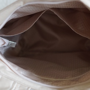 Hátizsák bézs-zöld mintás - táska & tok - hátizsák - hátizsák - Meska.hu