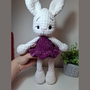 Horgolt balerina nyuszi, Játék & Sport, Plüssállat & Játékfigura, Nyuszi, Horgolás, MESKA