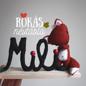 Névtábla rókás - Meska.hu