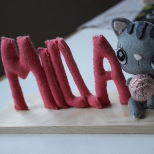 NÉVTÁBLA cicás - otthon & életmód - babaszoba, gyerekszoba - babaszoba, gyerekszoba - Meska.hu