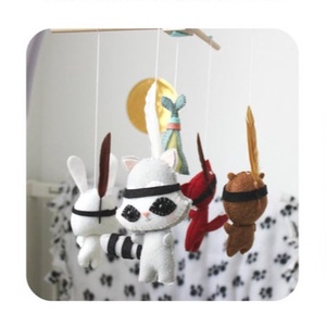 Babaforgó, törzsi erdei állatos, babaváró ajándék, babaszoba dekoráció, nyúl - róka - mosómedve - maci - indián sátor  - játék & sport - Meska.hu