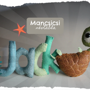 NÉVTÁBLA, teknős, kopogtató, gyerekszoba, tenger, fiúszoba - otthon & életmód - babaszoba, gyerekszoba - babaszoba, gyerekszoba - Meska.hu